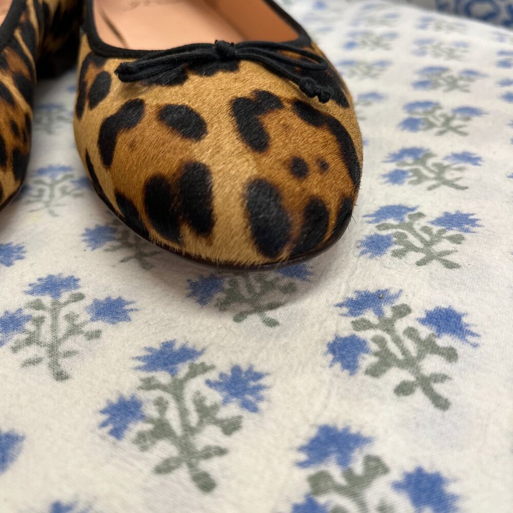 NIB J.Crew leopard print calf hair ballet flats - Picture 5 of 16
